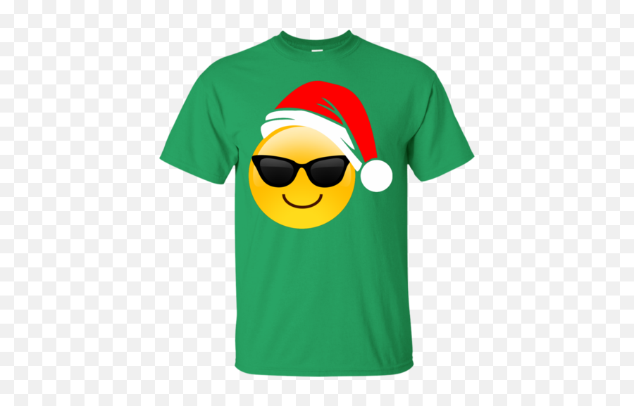 Download Emoji Christmas Shirt Cool Sunglasses Santa Hat,Family Emoji Transparent