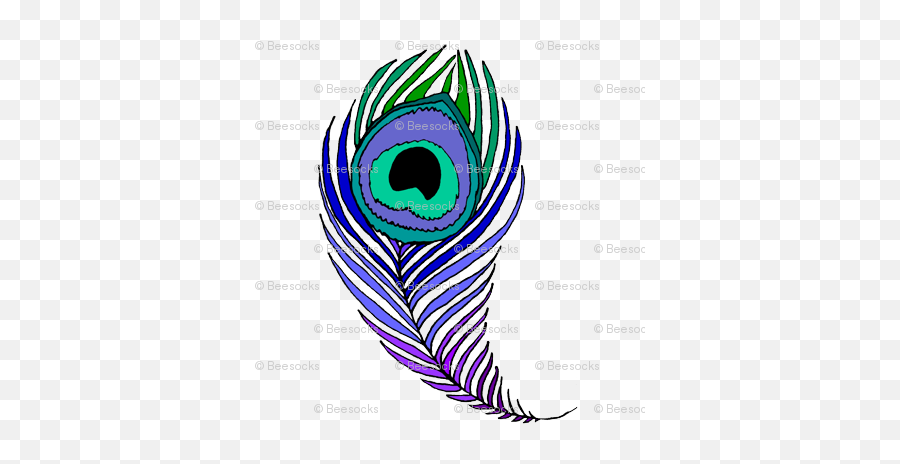Very Large Peacock Feather - Peacock Feather Coloring Page Emoji,Peacock Feather Logo