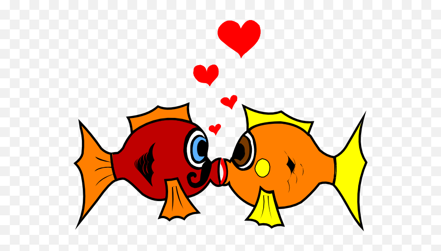 Kissing Clip Art Full Size Png Download Seekpng Emoji,Cartoon Fish Clipart