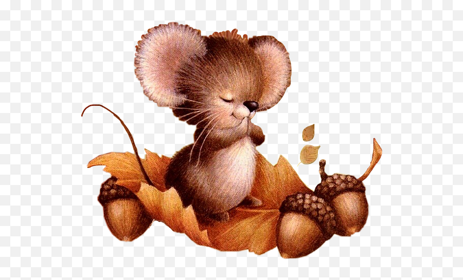 Brown Mouse Praying Leaves Sticker By Kimmytasset Emoji,Hazelnut Clipart