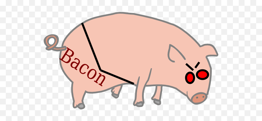 Bacon Graph Clip Art At Clker - Piggy Drawing Outline Emoji,Bacon Clipart