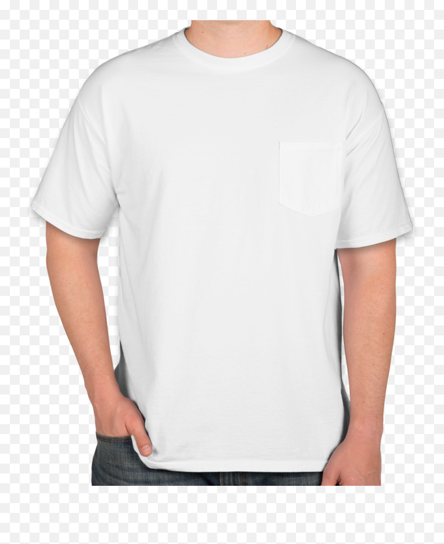 Cotton Pocket T Shirt - White Color T Shirt Png Emoji,White Shirt Png