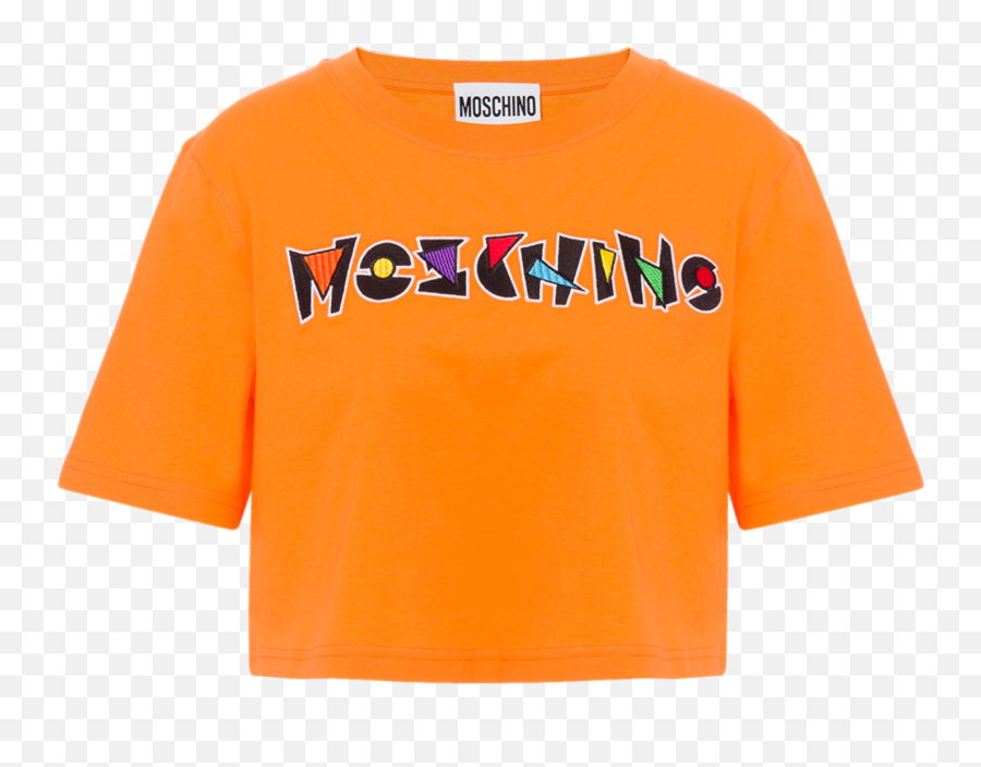 Geometric Logo Cropped T - Fashion Brand Emoji,Moschino Logo