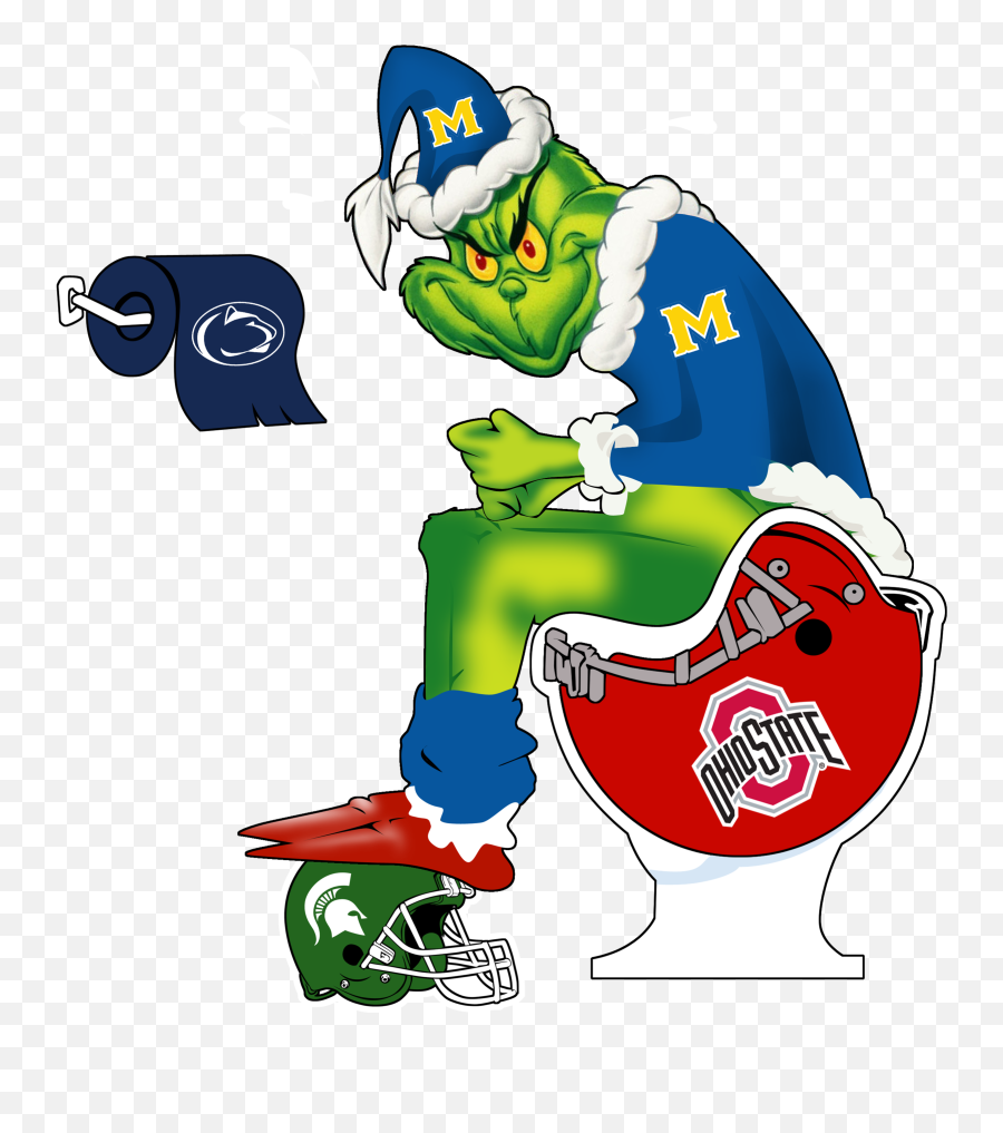 Grinch Dallas Cowboys Clipart - Full Size Clipart 5281085 Cartoon Ohio State Michigan Emoji,Grinch Clipart