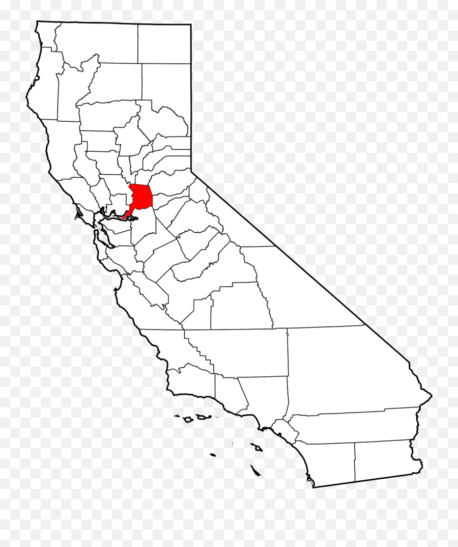 Download Map Of California Highlighting - San Joaquin County California Emoji,California Map Png