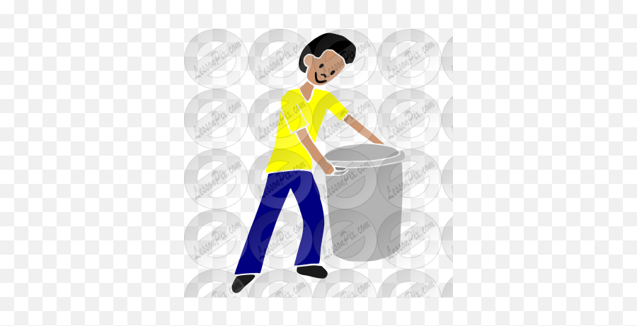 Take Out Garbage Stencil For Classroom Therapy Use - Great Waste Container Emoji,Garbage Clipart