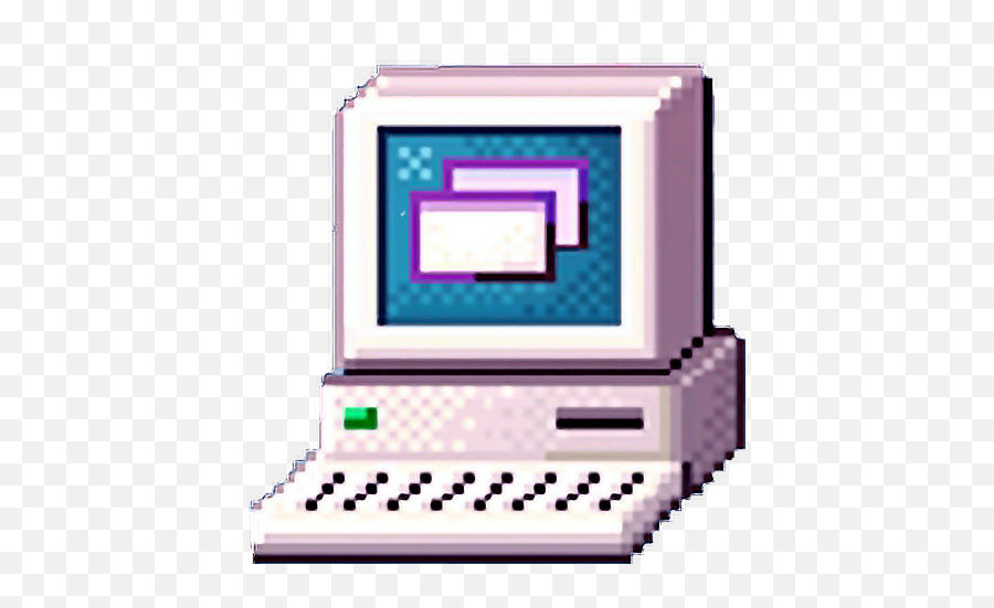 Overlay Pixel Glitch Tumblr 80s 90s 8bit Computer Aesth - Computer Sticker Emoji,80's Clipart