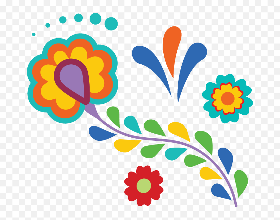 Mexican Flower Clipart Png Transparent - Transparent Clipart Mexican Flowers Emoji,Mexican Flowers Png