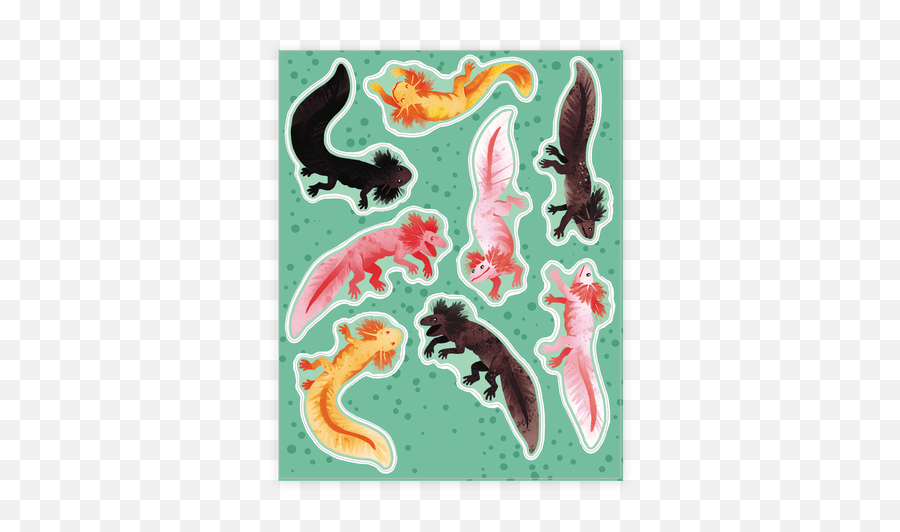 Axolotl Patterns Sticker And Decal - Cute Axolotl Sticker Emoji,Axolotl Clipart