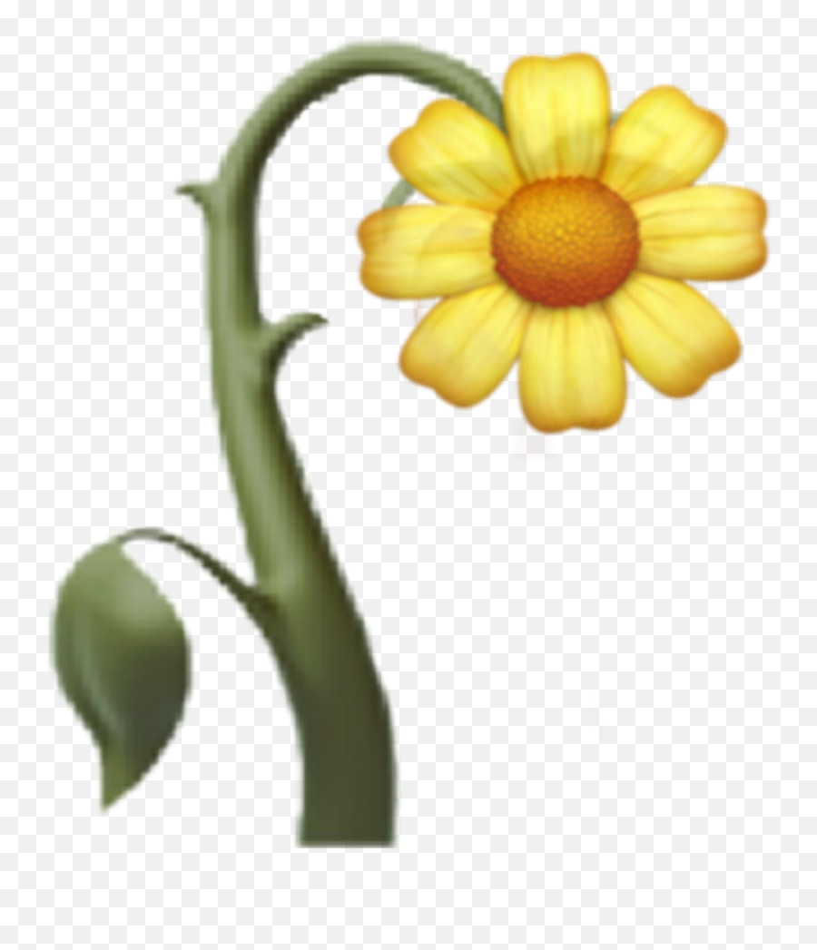 Flower Emoji Emojis Yellow Sticker By Inctive - Yellow Rose Emoji,Flower Emoji Png