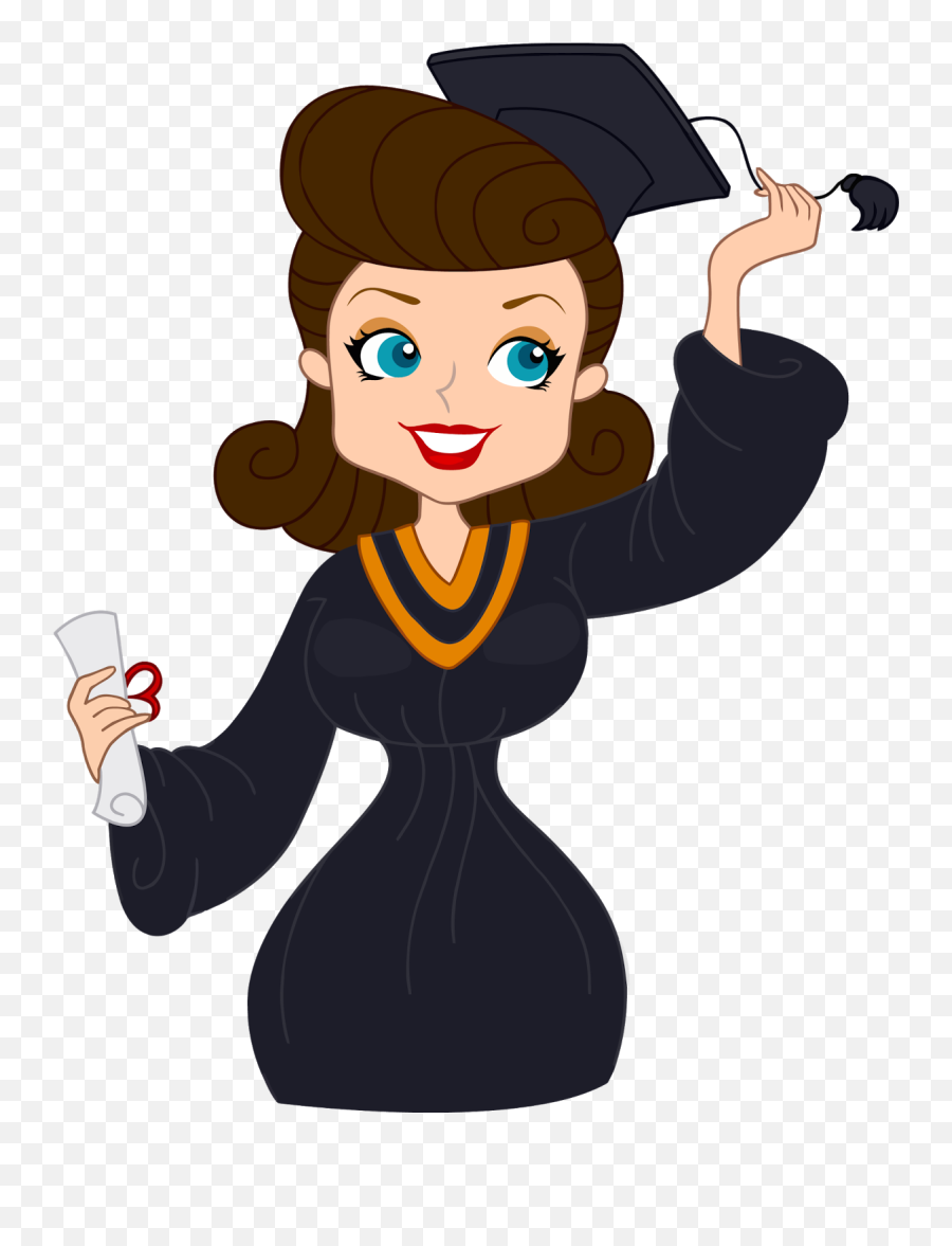 Graduation Clip Art Free Printable - Graduate Girl Clipart Girl Graduate Clip Art Png Emoji,Free Printable Clipart