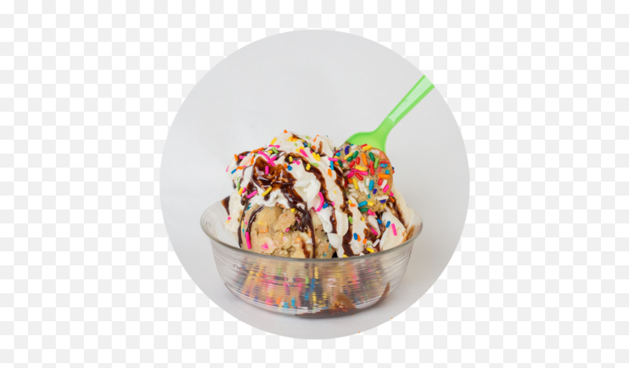 Ice Cream Sundae - Sundae Full Size Png Download Seekpng Cookie Dough Ice Cream With Sprinkles Emoji,Ice Cream Sundae Png