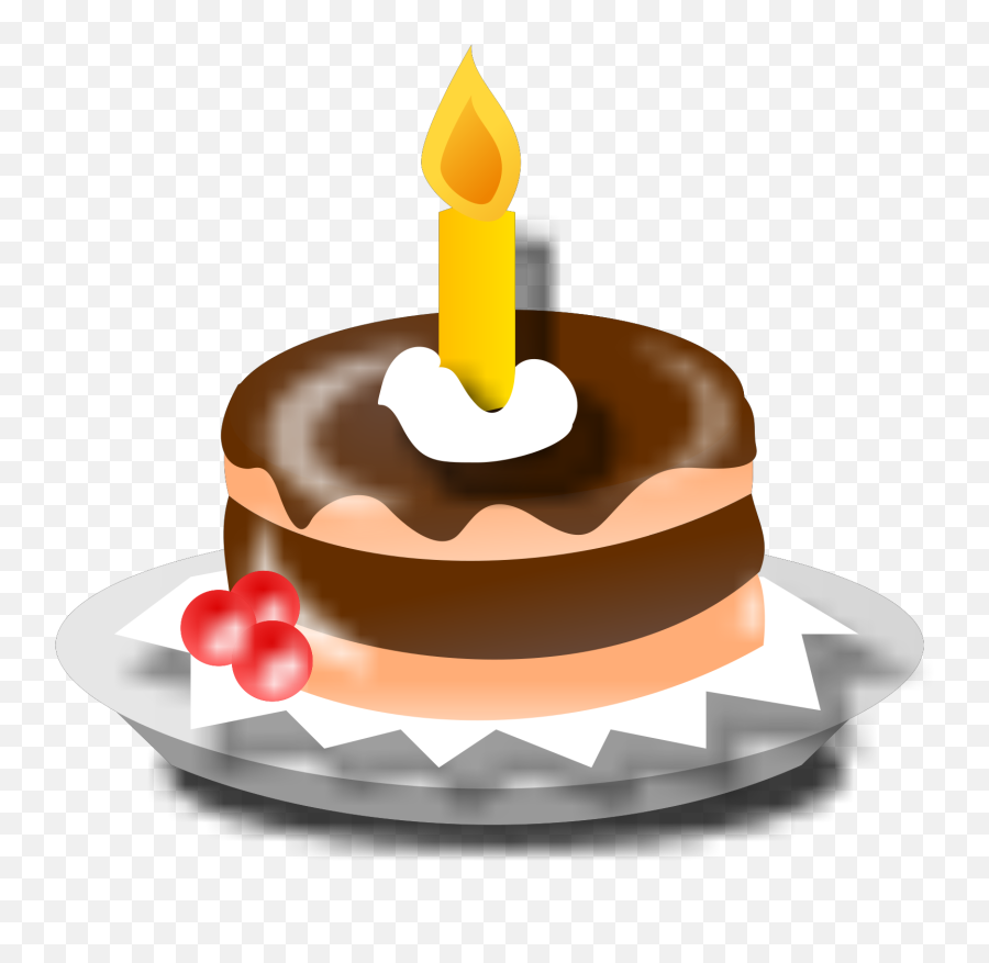 Birthday Cake And Candle Svg Vector - Birthday Icon Emoji,Birthday Candle Clipart