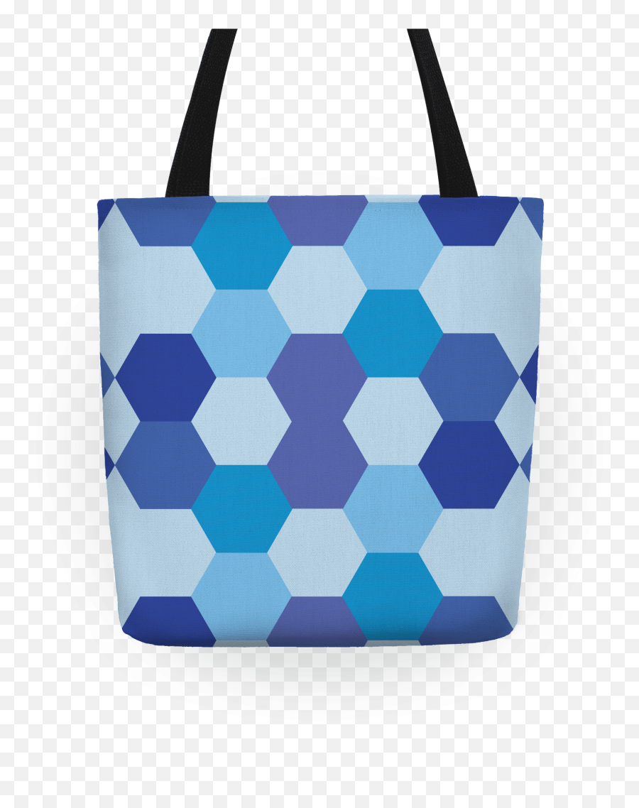 Blue Hexagon Pattern Totes - Stylish Emoji,Hexagon Pattern Png
