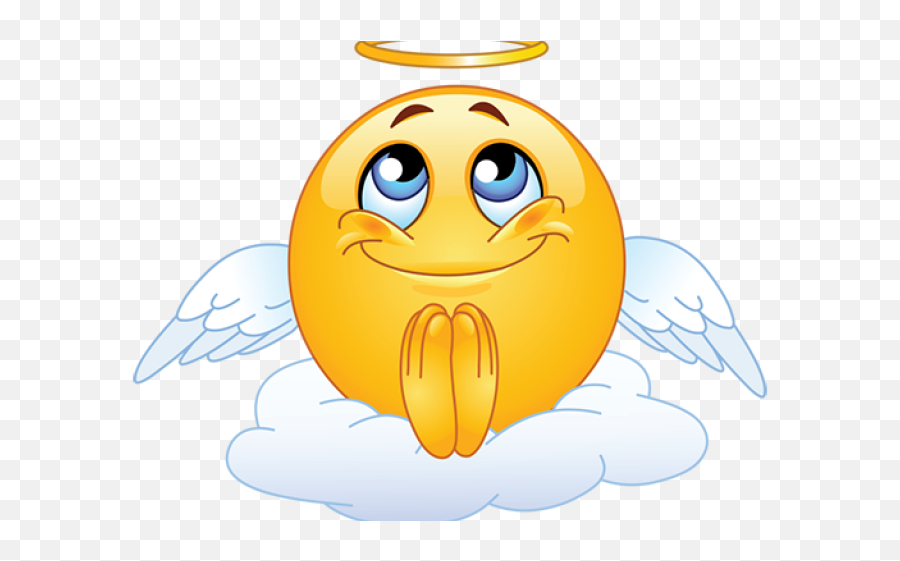 Download Emoji Face Clipart Angel - Angel Emoticon Png,Smiley Face Clipart