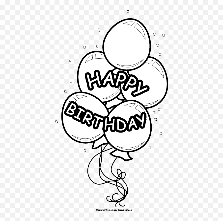 Free Happy Birthday Clipart - Dot Emoji,Birthday Balloons Clipart