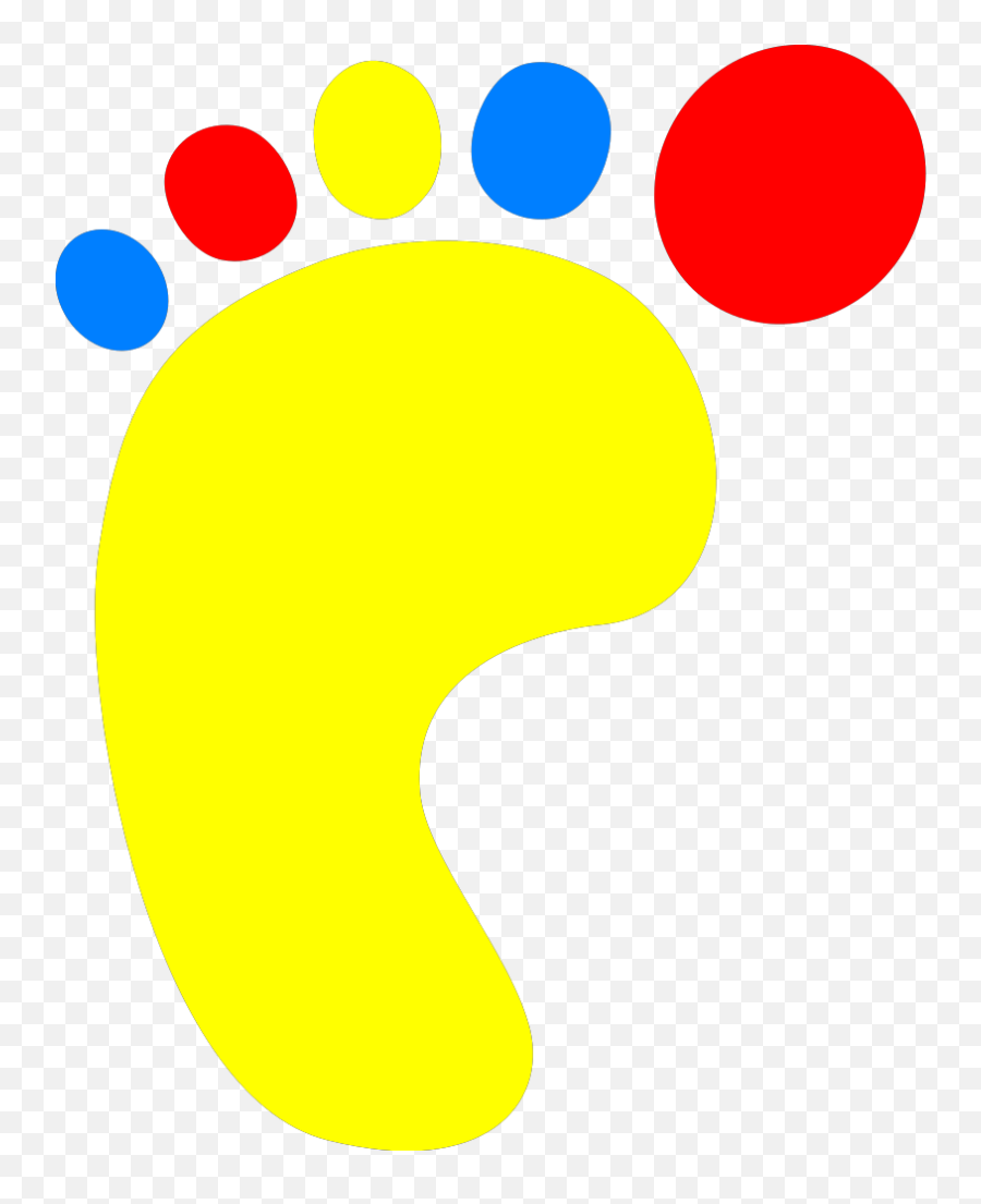 Colorful Footprint Clipart - Clipart Best Colored Footprint Clipart Emoji,Baby Feet Clipart