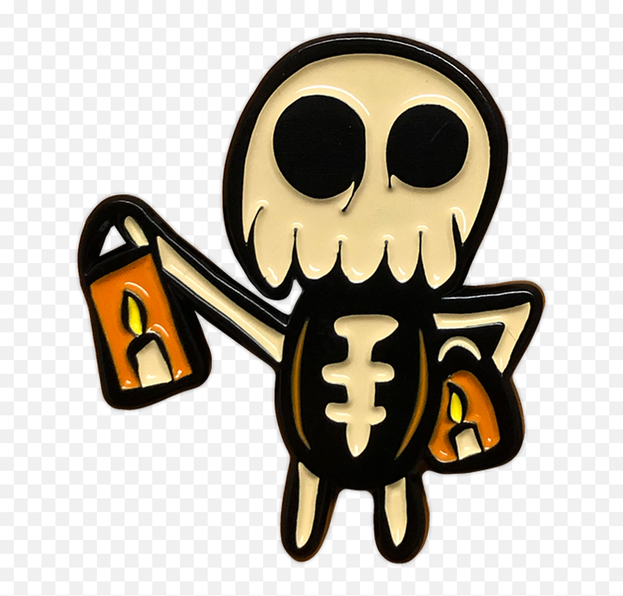 The Mini Keeper Enamel Pin Guest Art By Daughter Jade Johnson Emoji,Halloween Skeleton Clipart