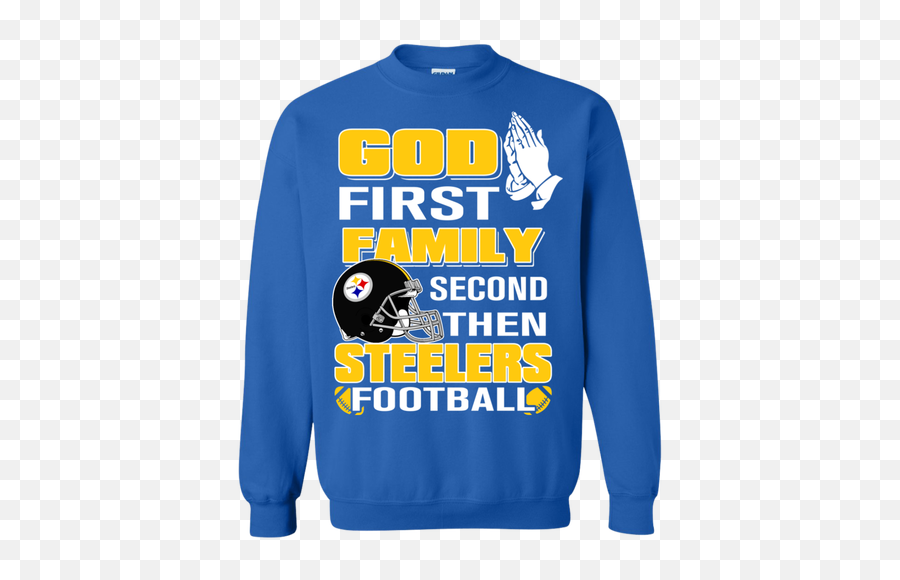 For Fun God First Family Second Then Steelers Football T Emoji,Steelers Football Logo