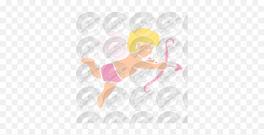 Cupid Stencil For Classroom Therapy Use - Great Cupid Clipart For Running Emoji,Cupid Clipart