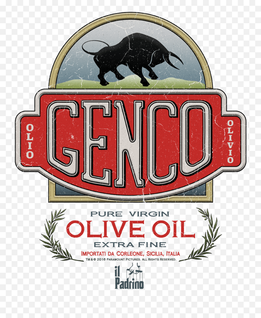 The Godfather Genco Olive Oil Menu0027s Long Sleeve T - Shirt Bull Emoji,Godfather Logo