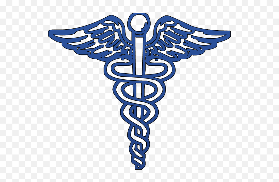 Blue Caduceus Medical Symbol Medical Symbols Hospital - Doctor Logo Png Emoji,Medical Logo