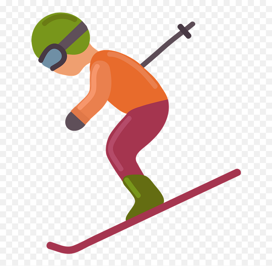 Skier Clipart Emoji,Skiing Clipart