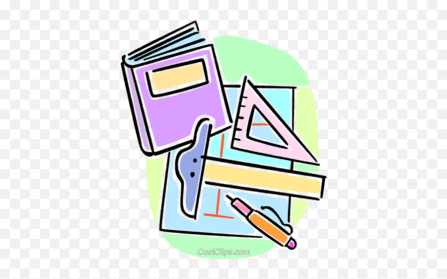 School Supplies Royalty Free Vector Clip Art Illustration - Material Escolar Png Vector Emoji,School Supplies Clipart