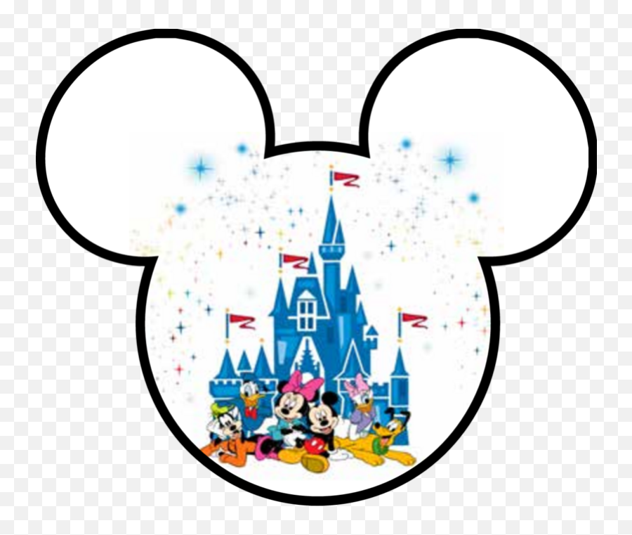 Download Disney Family Trip 2019 Mickey Head Silhouette - Magic Kingdom Logo Png Emoji,Magic Kingdom Logo