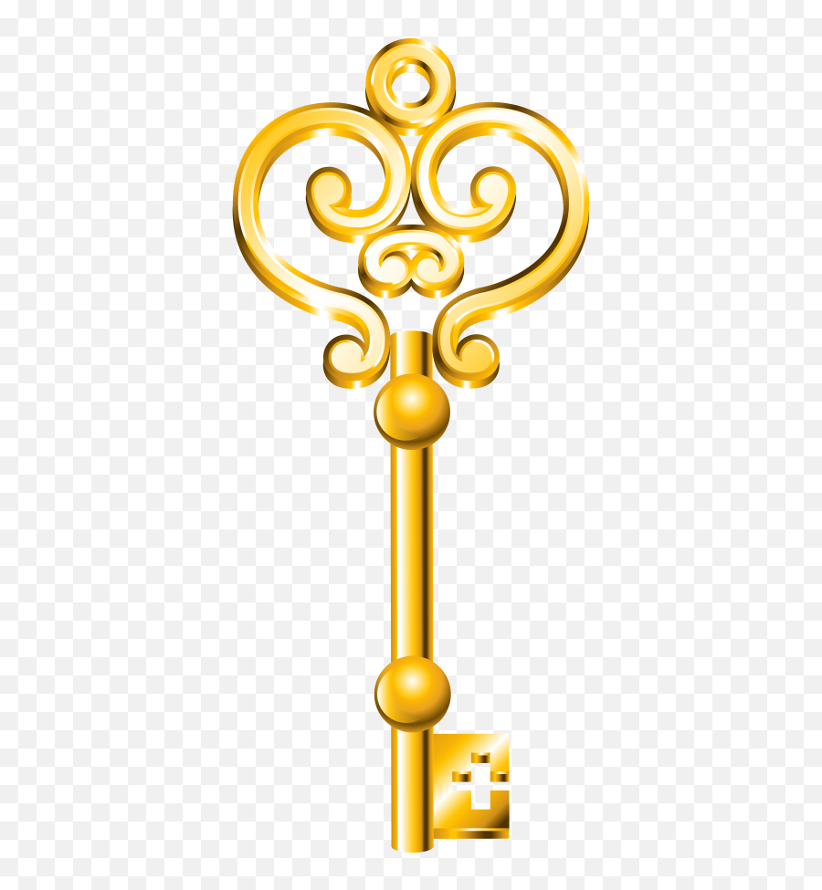 Download Keys Free Png Transparent - Golden Key Clipart Png Emoji,Keys Png
