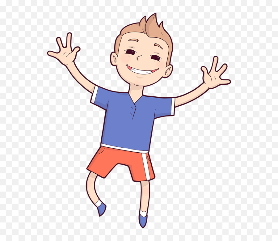 Kid Jumping Jack Clipart - Transparent Kid Jumping Clipart Emoji,Jumping Clipart