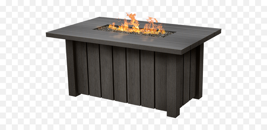 Trento Rectangular Fire Pit - Outdoor Table Emoji,Fire Pit Png