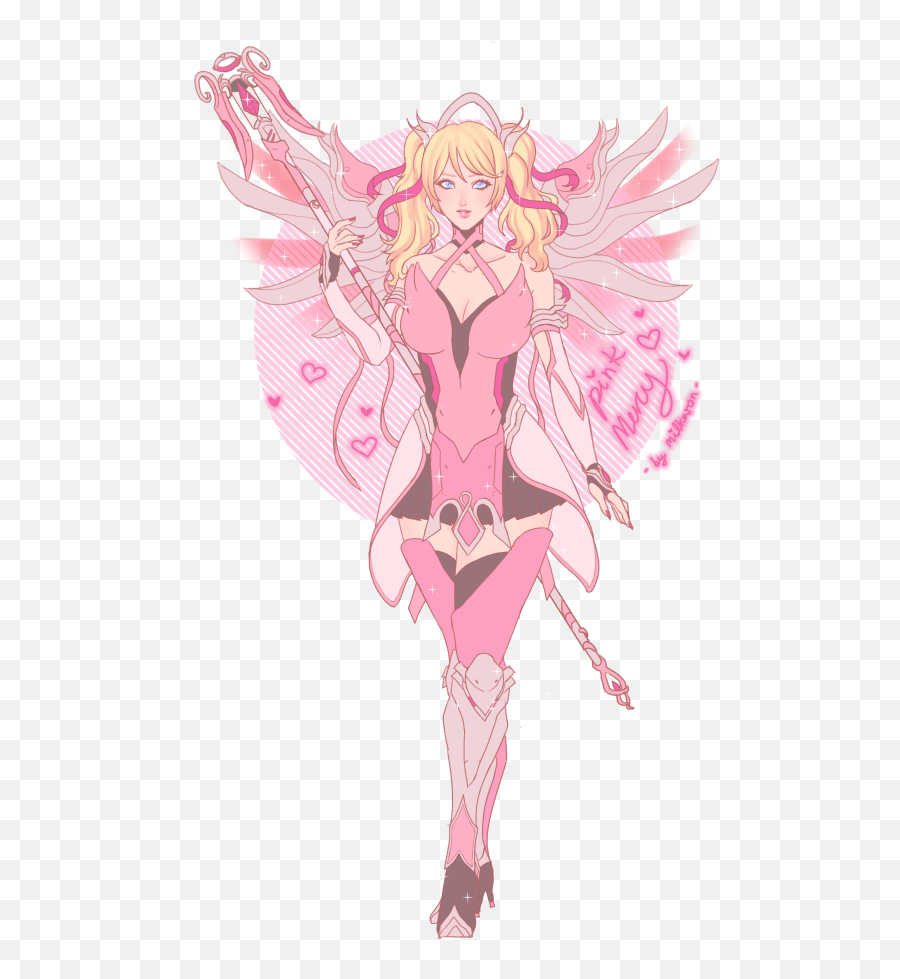 Mercy Png Transparent Png - Overwatch Pink Mercy Drawing Emoji,Mercy Transparent