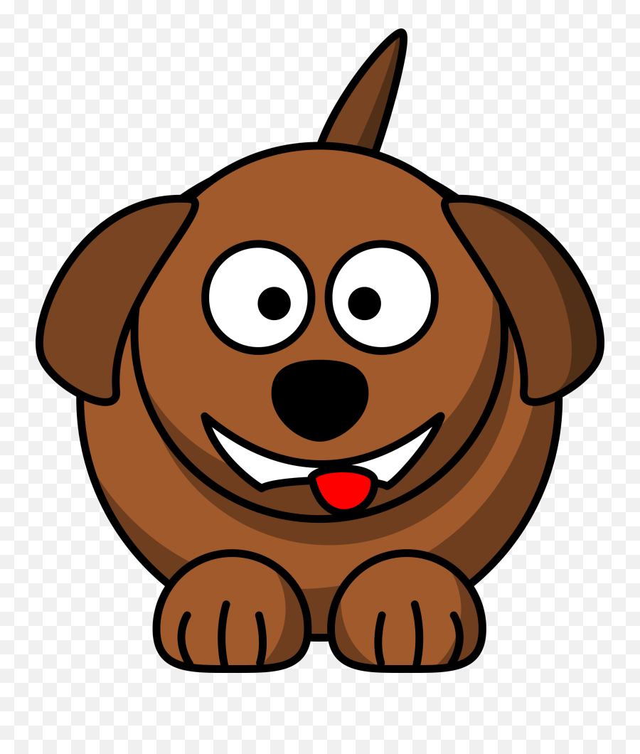 Cartoon Dog Laughing Or Smiling - Transparent Background Cartoon Dog Free Emoji,Laughing Clipart