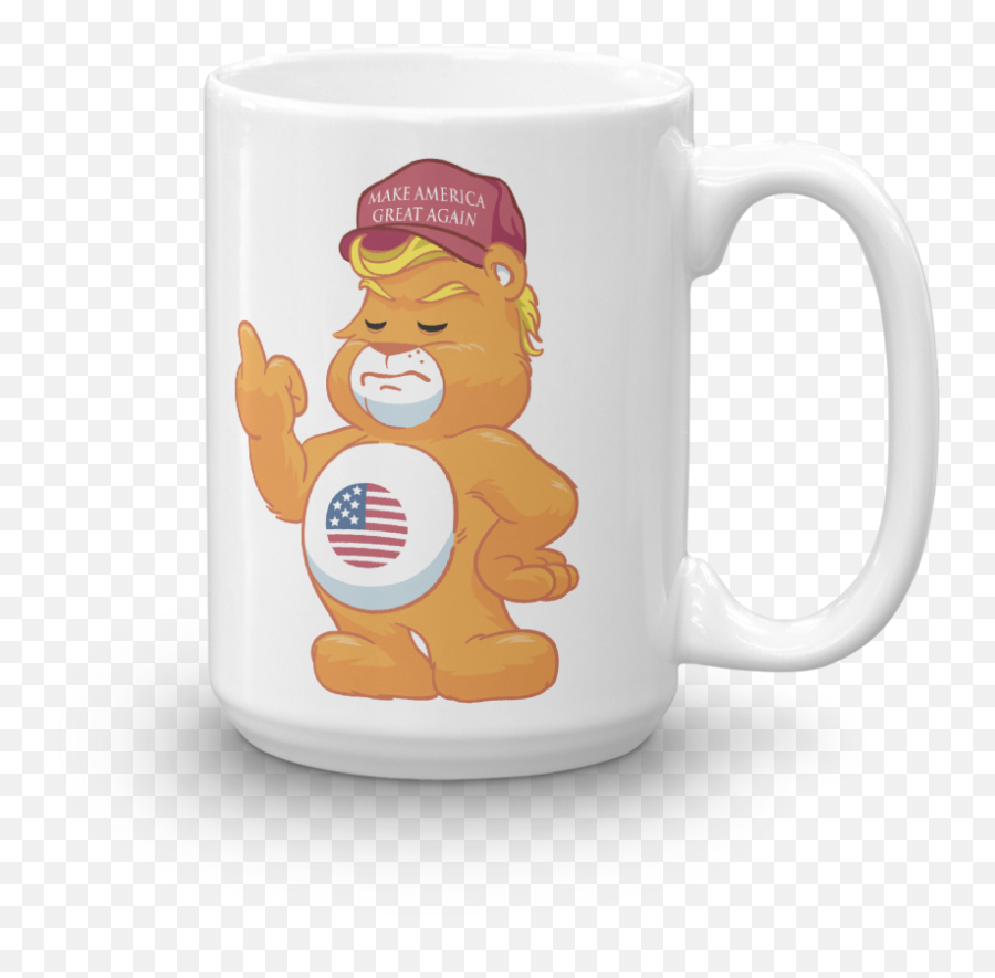 Hilarious Trump Supporter Donu0027t Care Bear With Maga Hat Mug - Serveware Emoji,Make America Great Again Hat Png