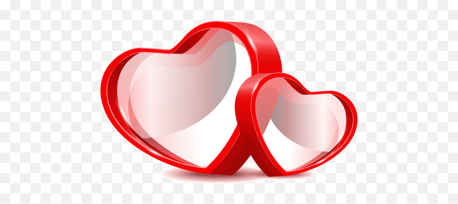 Three - Dimensional Red Double Heart Vector Material Red Emoji,Double Hearts Clipart