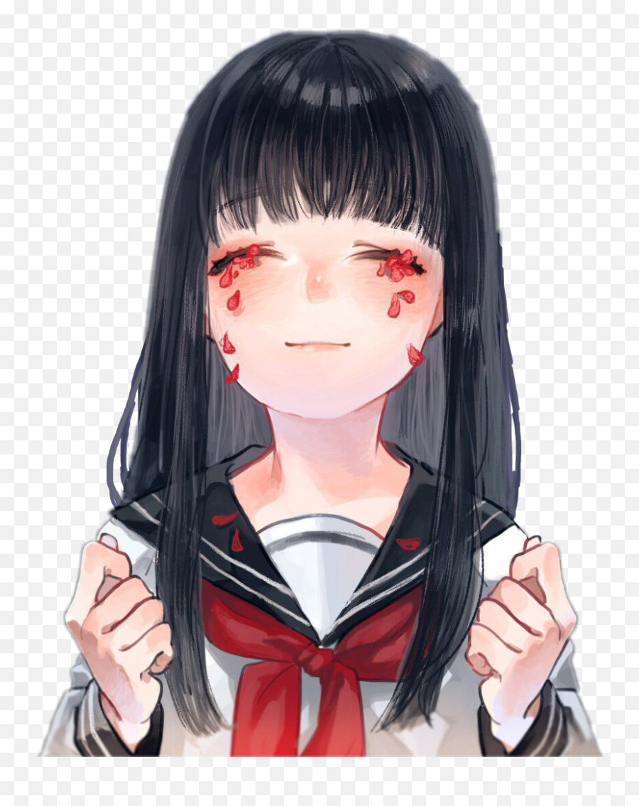 Black Hair Anime Girl Png Images Transparent Background Emoji,Black Girl Png
