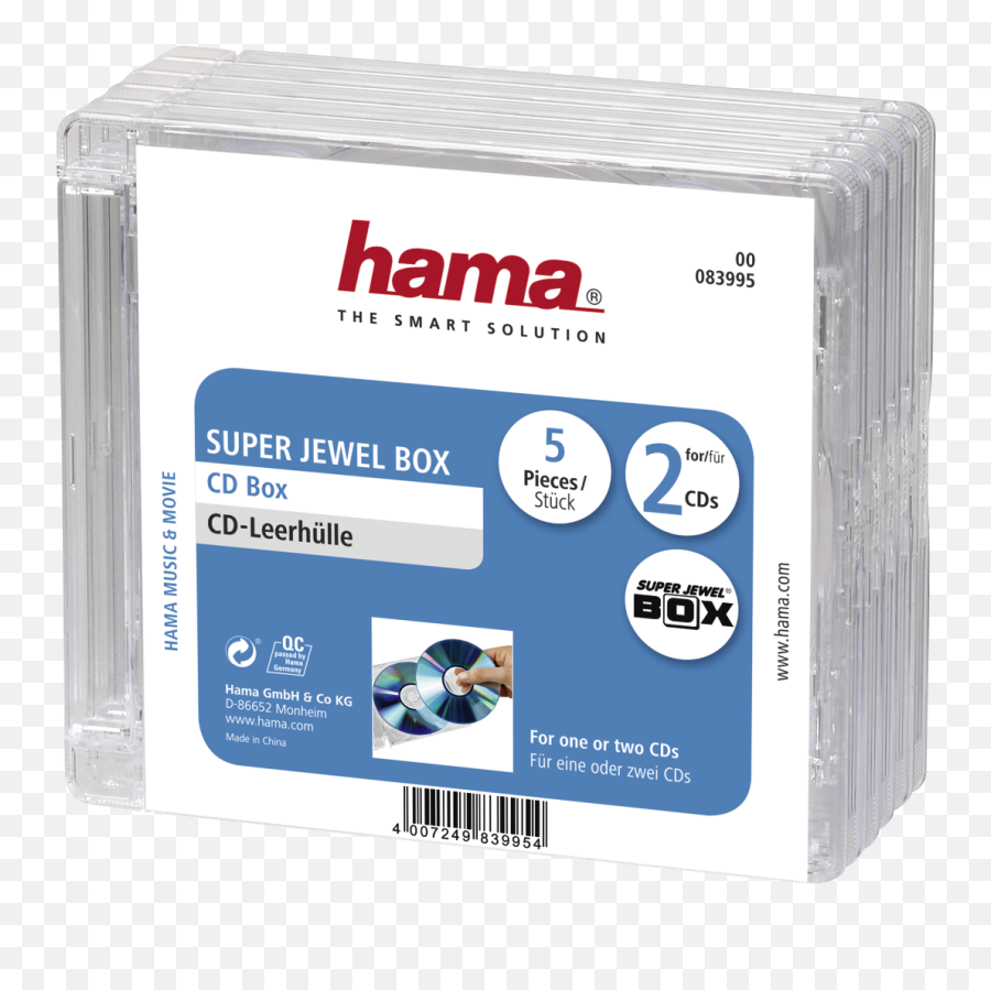 00083995 Hama Super Jewel Box Pack Of 5 Transparent Hamacom Emoji,Cd Case Png