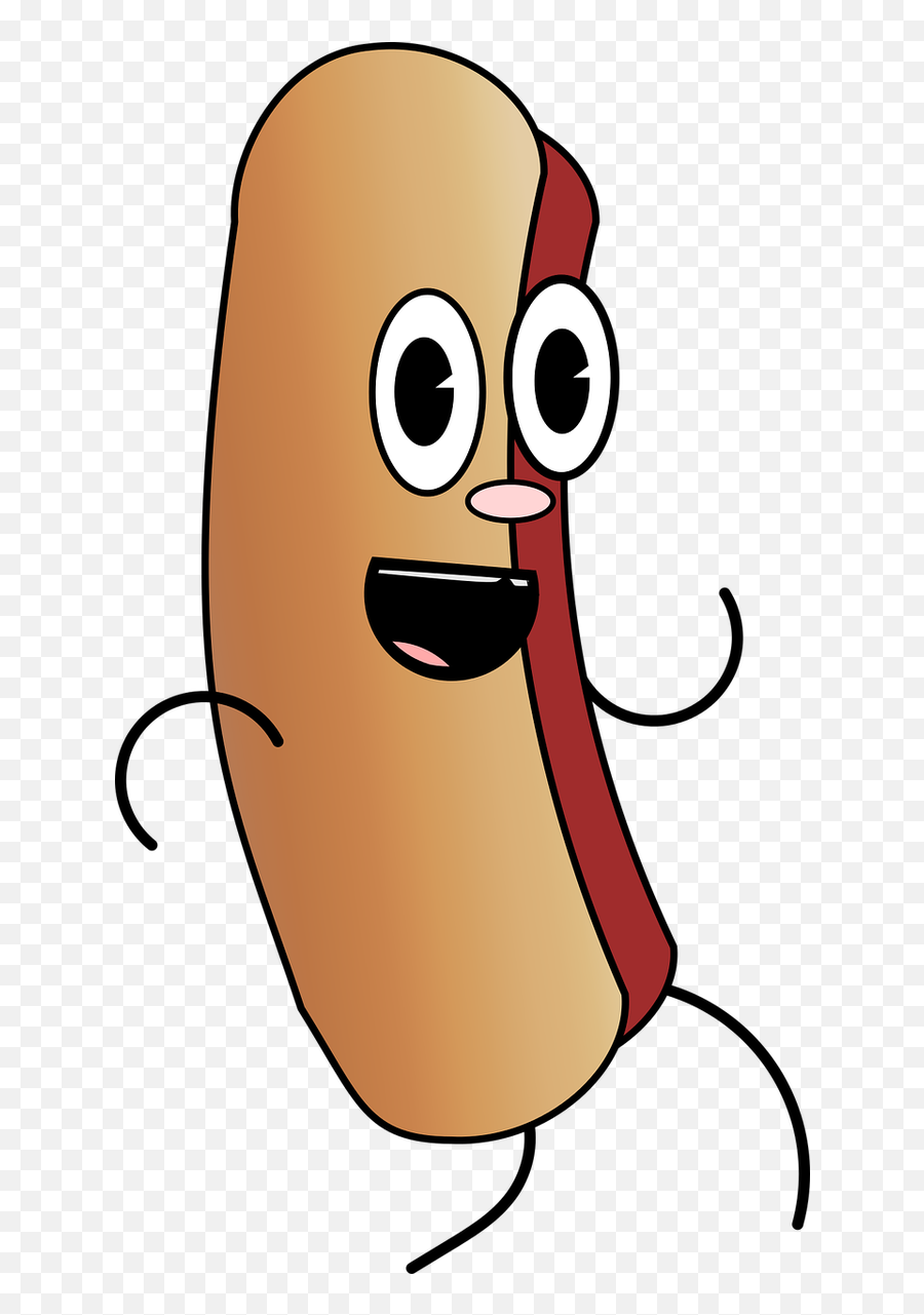Dancing Hot Dog Clipart Clipart Freeuse Library - Weiner Dog Gambar Kartun Sosis Png Emoji,Hot Dog Clipart
