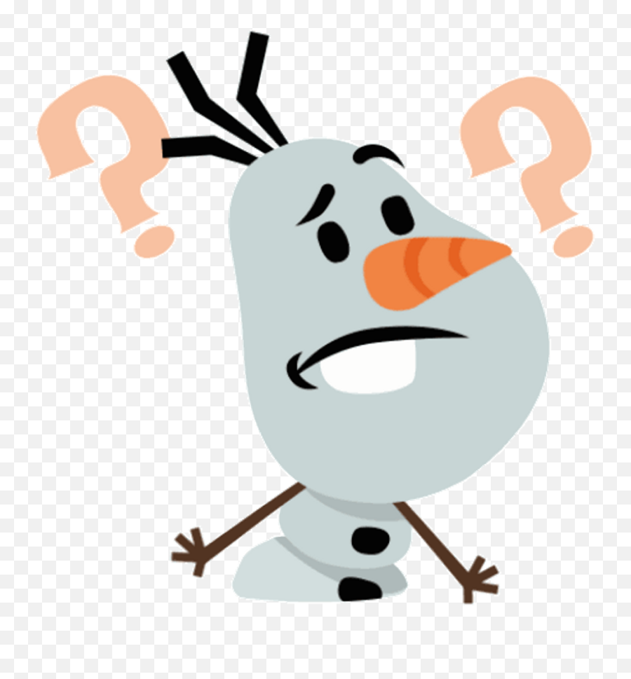 What Confused Olaf Snowmanfreetoedit Clipart - Full Size Question Mark Gif Olaf Emoji,Olaf Clipart