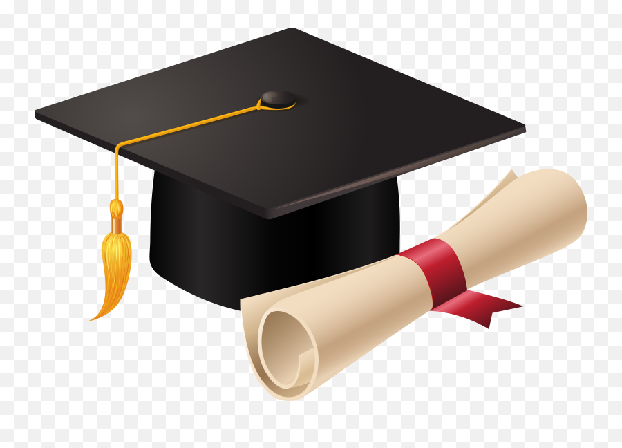 Graduation Cap Clipart - Transparent Graduation Cap And Diploma Emoji,Graduation Cap Transparent
