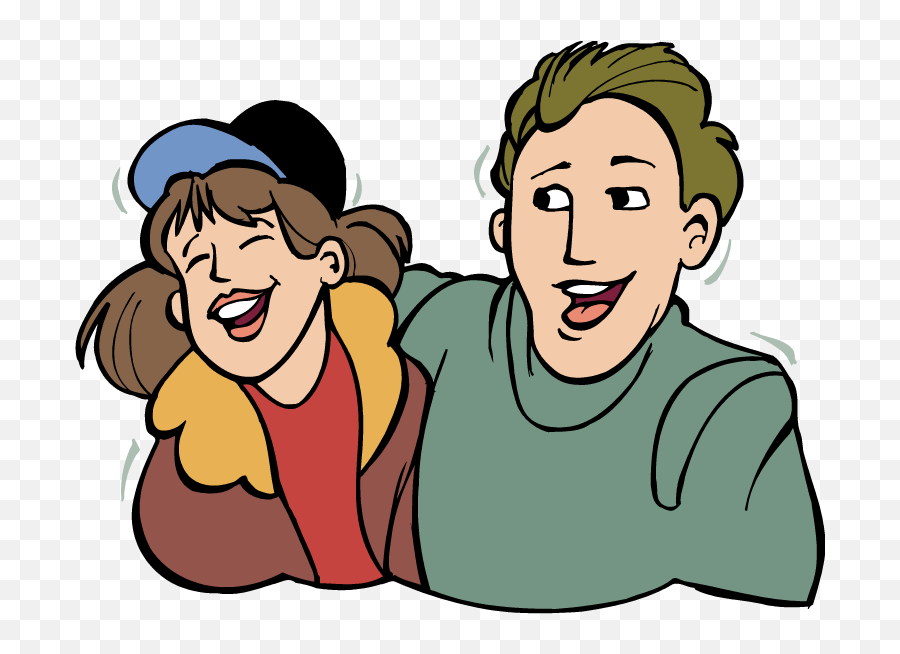 Laughing Clipart - Man And Woman Laughing Drawing Emoji,Laughing Clipart