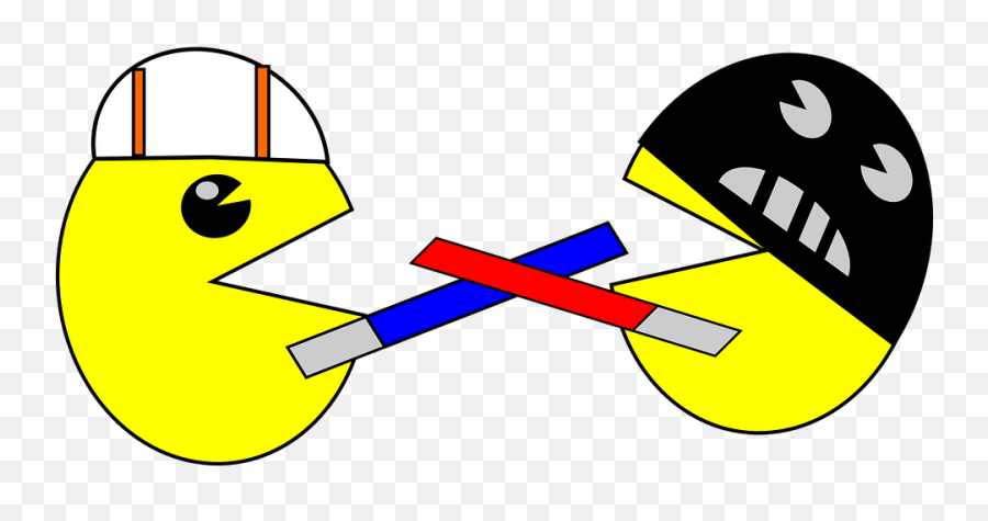 Swords Pac - Pac Man Fighting Emoji,Pirate Sword Clipart