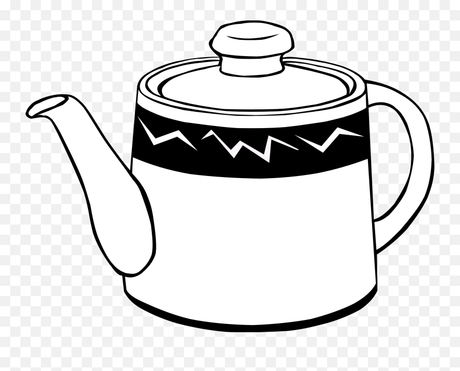 Teapot Tea Pot Clip Art Free Vector - Kettle Clipart Black And White Emoji,Tea Clipart