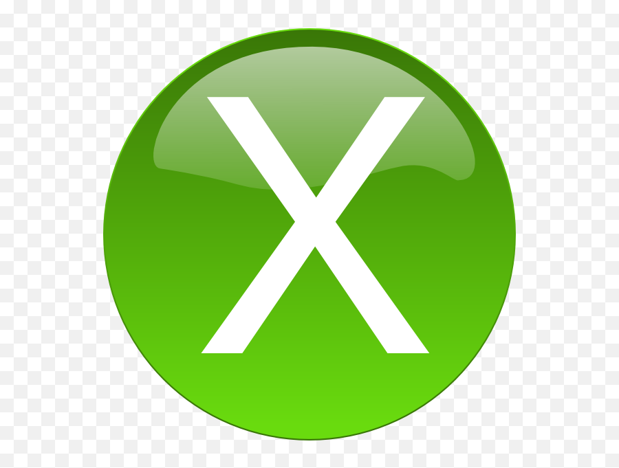 Green X Clip Art At Clkercom - Vector Clip Art Online Green Clipart X Emoji,X Clipart