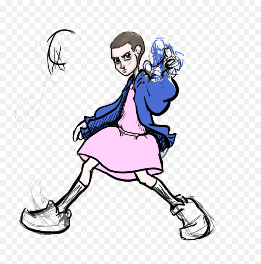 Eleven Wip Stranger Things By Change Hero - Eleven Png Eleven Stranger Things Clipart Png Emoji,Stranger Things Clipart