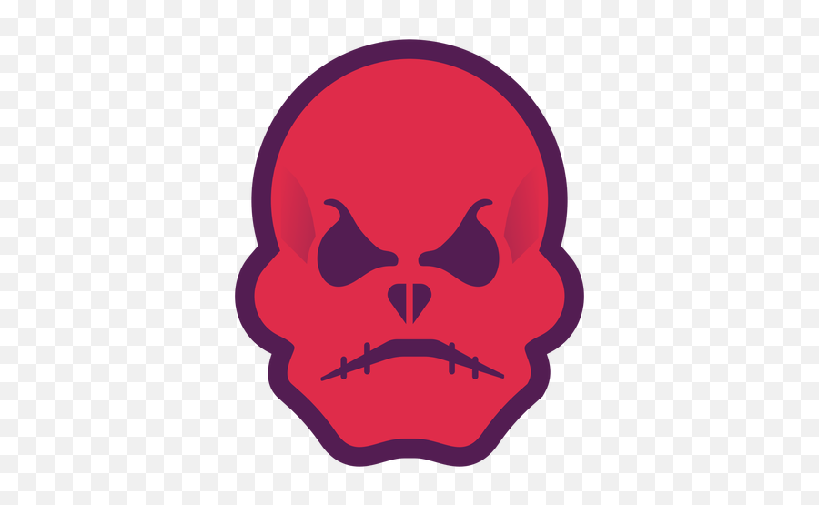 Angry Red Skull Logo - Fictional Character Emoji,Skull Logo