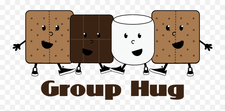Group Hug Sticker - Language Emoji,S'mores Clipart