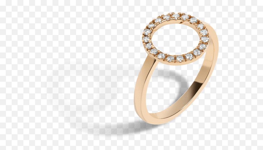 Diamond Circle Ring With White Diamonds - Gold Diamond Circle Ring Emoji,Yellow Circle Png