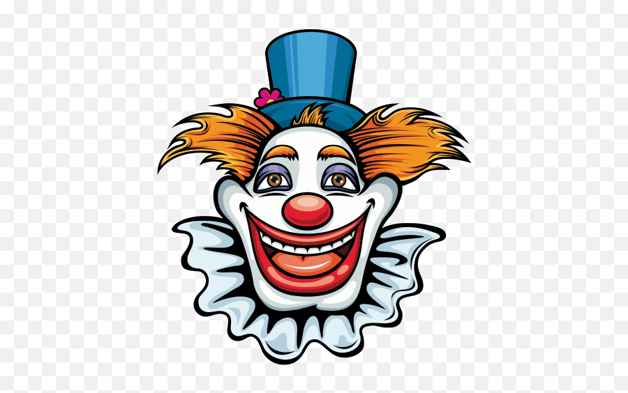 Printed Vinyl Happy Clown Face Cartoon - Happy Clown Logo Emoji,Clown Face Png